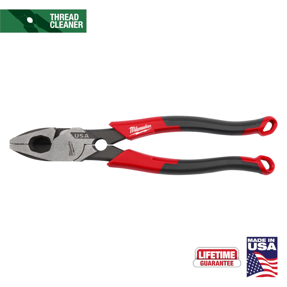 Milwaukee 9-Inch Lineman's Pliers with Thread Cleaner from Columbia Safety